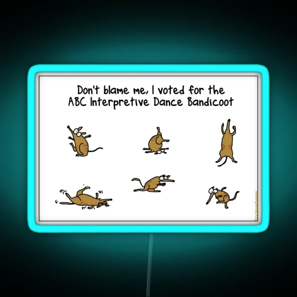 ABC Interpretive Dance Bandicoot RGB Neon Sign