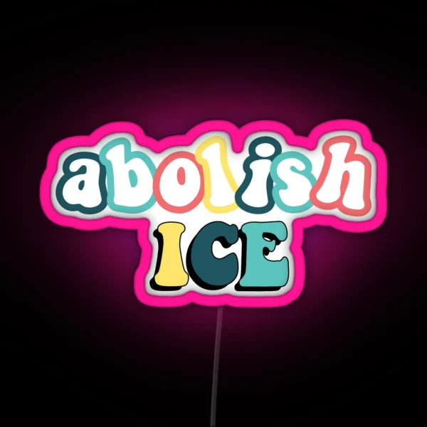 Abolish ICE RGB Neon Sign