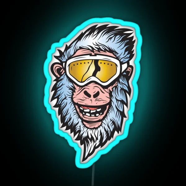 Abominable Snowman RGB Neon Sign