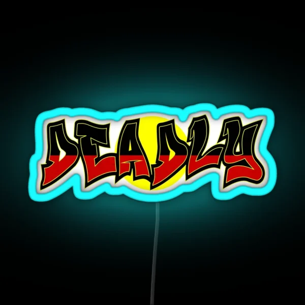 Aboriginal DEADLY RGB Neon Sign