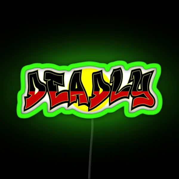 Aboriginal DEADLY RGB Neon Sign