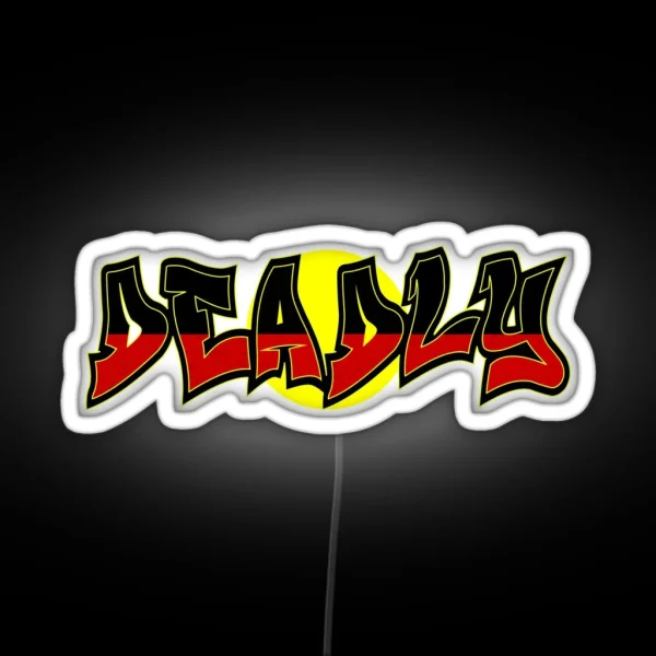 Aboriginal DEADLY RGB Neon Sign