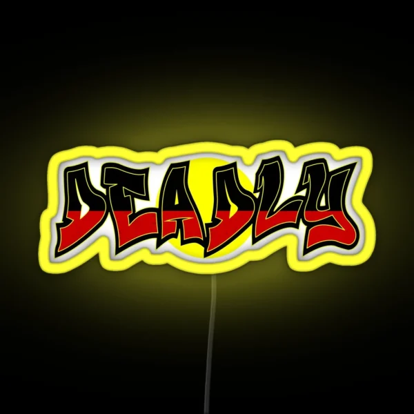 Aboriginal DEADLY RGB Neon Sign