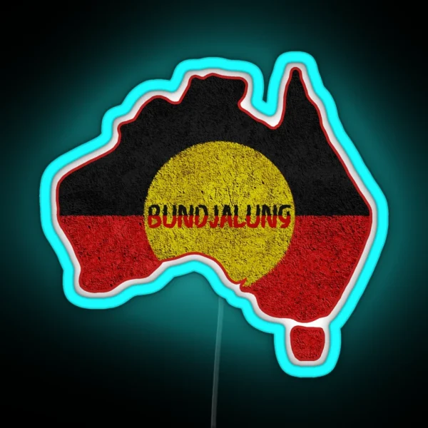 Aboriginal Map Bundjalung RGB Neon Sign