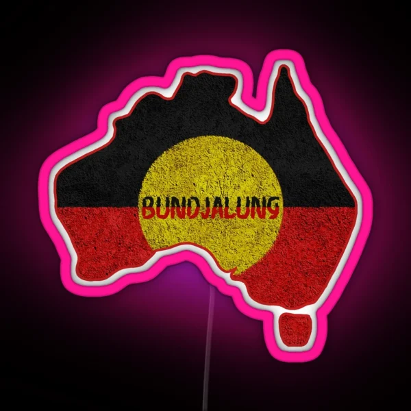 Aboriginal Map Bundjalung RGB Neon Sign