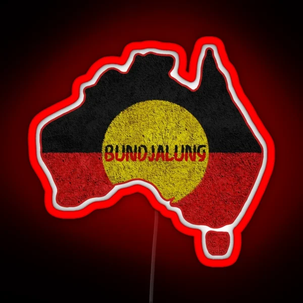 Aboriginal Map Bundjalung RGB Neon Sign