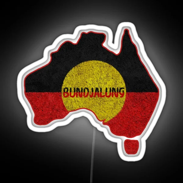 Aboriginal Map Bundjalung RGB Neon Sign