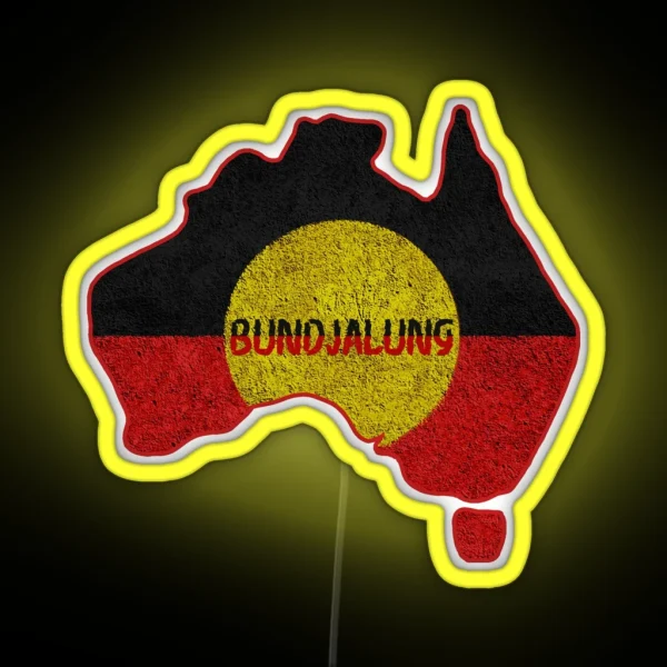 Aboriginal Map Bundjalung RGB Neon Sign