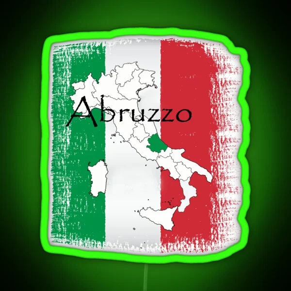 Abruzzo Italian Pride Design RGB Neon Sign
