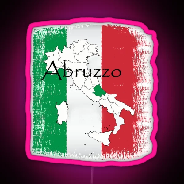 Abruzzo Italian Pride Design RGB Neon Sign