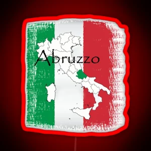 Abruzzo Italian Pride Design RGB Neon Sign