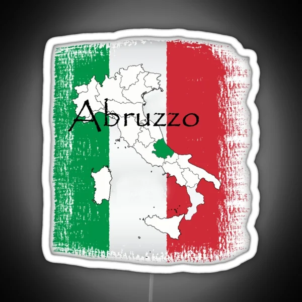 Abruzzo Italian Pride Design RGB Neon Sign