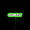 Abstract cat lover art with RGB neon lighting accents