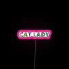 Unique Abstract Artwork Cat Lady Letters RGB Neon Sign Canvas Display