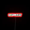 Whimsical abstract cat lover decor in vibrant RGB neon art