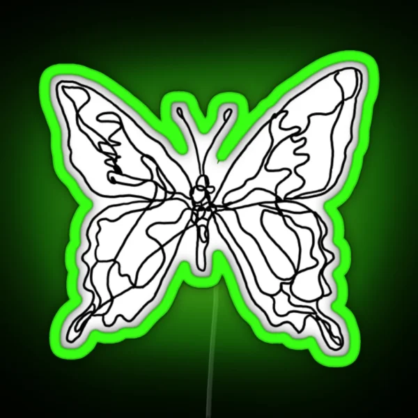 Abstract Butterfly RGB Neon Sign