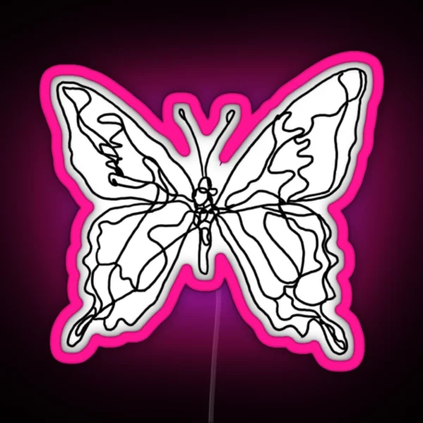 Abstract Butterfly RGB Neon Sign