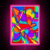Vibrant colorful abstract chaos art display rgb led sign design