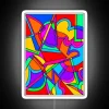 Add bold abstract chaos with vibrant RGB neon wall art.
