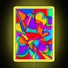 Eye-catching abstract chaos RGB neon sign with mesmerizing color effects