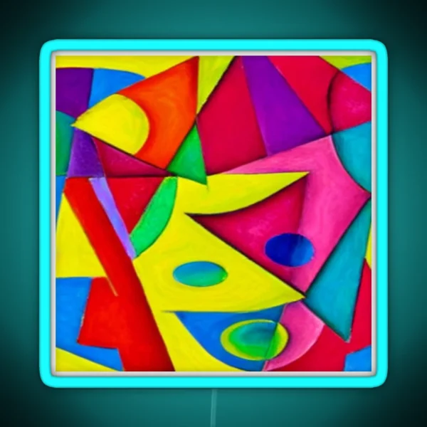 Abstract Colorful Chaos RGB Neon Sign