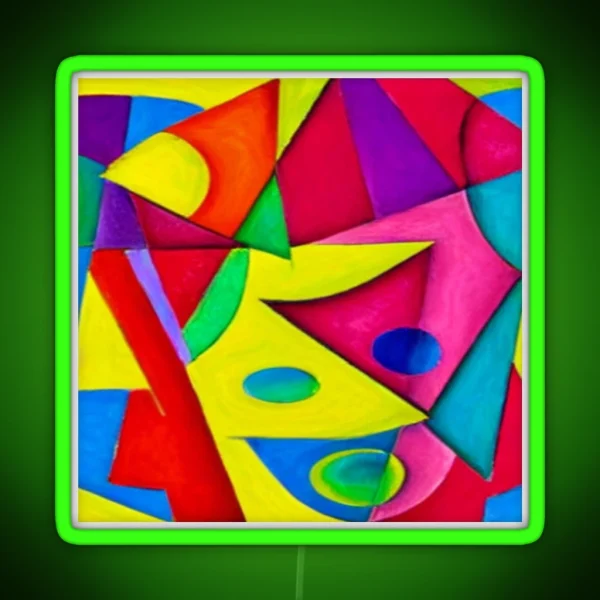 Abstract Colorful Chaos RGB Neon Sign