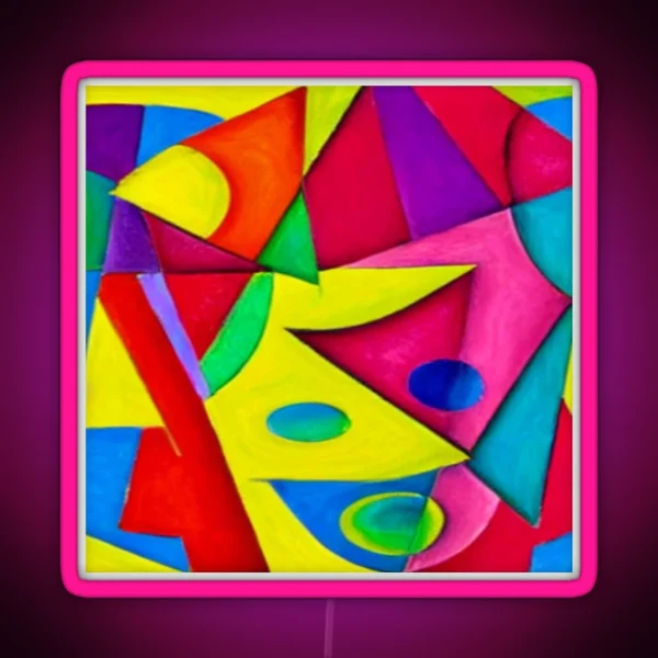 Abstract Colorful Chaos RGB Neon Sign
