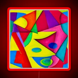 Abstract Colorful Chaos RGB Neon Sign