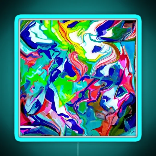Abstract Colorful Chaos RGB Neon Sign