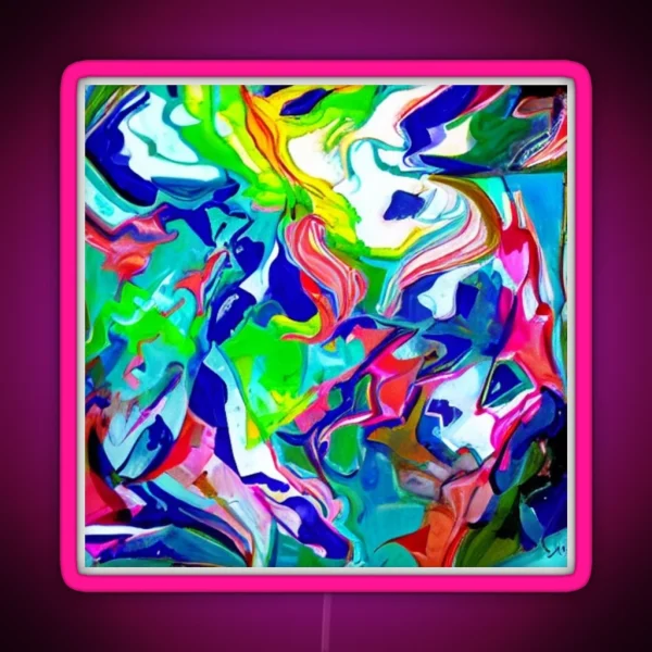 Abstract Colorful Chaos RGB Neon Sign