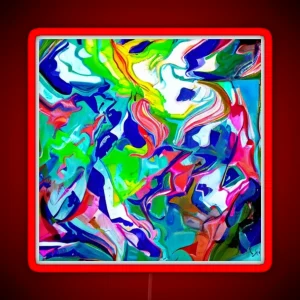Abstract Colorful Chaos RGB Neon Sign