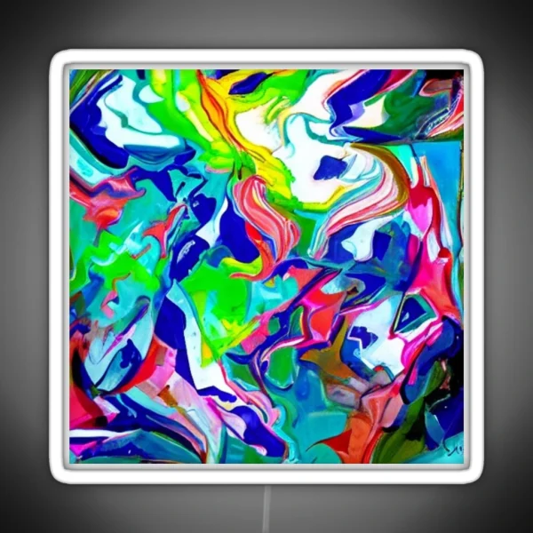 Abstract Colorful Chaos RGB Neon Sign
