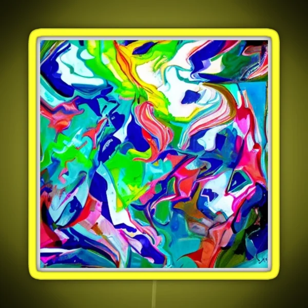 Abstract Colorful Chaos RGB Neon Sign