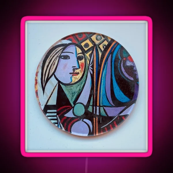 Abstract Colourful Expressionist Portrait Design RGB Neon Sign