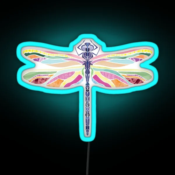 Abstract Dragonfly RGB Neon Sign