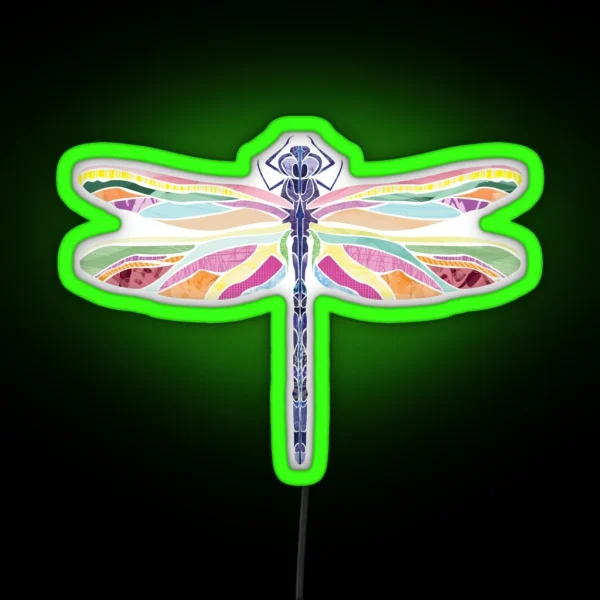 Abstract Dragonfly RGB Neon Sign