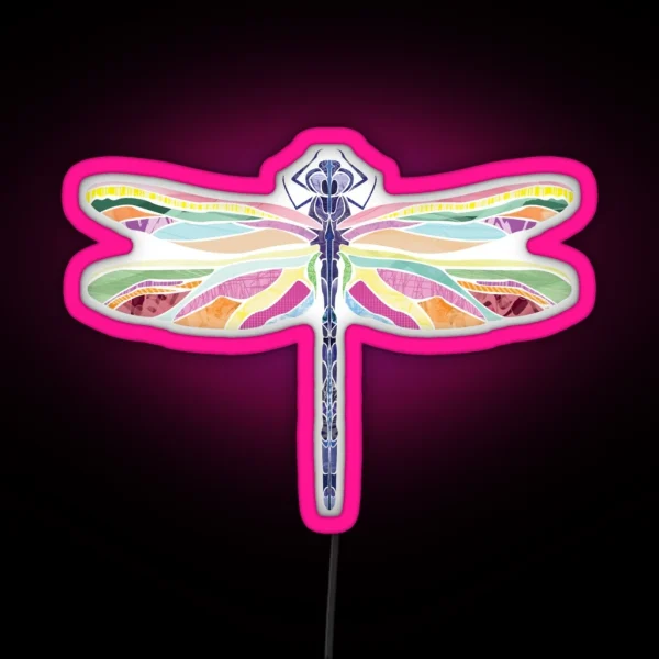 Abstract Dragonfly RGB Neon Sign