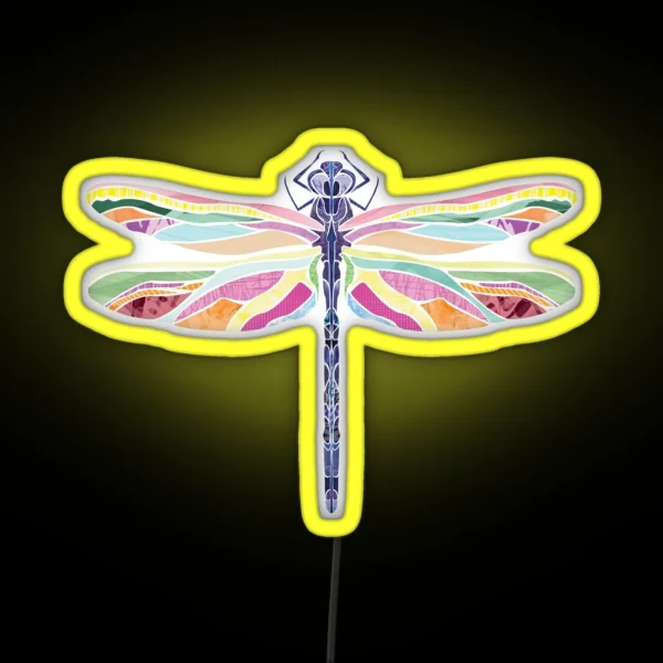 Abstract Dragonfly RGB Neon Sign