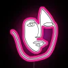 Unique Hand-Drawn Neon Sign with Vibrant Colorful RGB LED Display