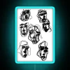 Vibrant abstract faces RGB neon light display art decor statement piece