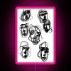 RGB Lighted Neon Art Display Featuring Vibrant Abstract Human Portraits