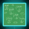 Abstract Faces Color-Changing RGB Neon Art Decor Wall Accent Sign