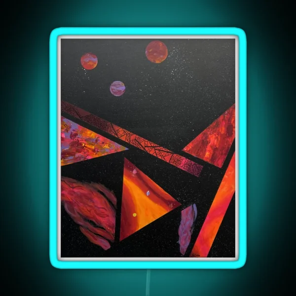 Abstract Fire Space RGB Neon Sign