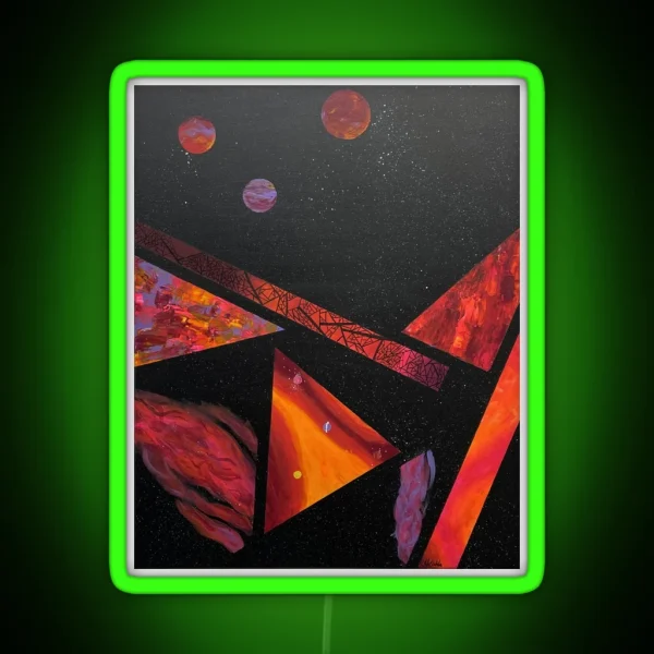 Abstract Fire Space RGB Neon Sign