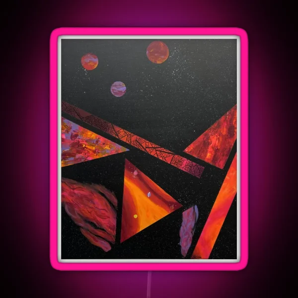Abstract Fire Space RGB Neon Sign