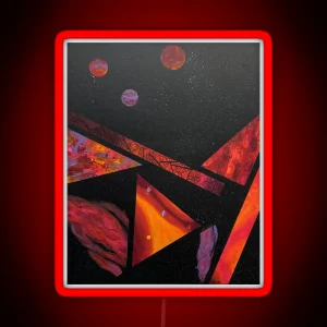 Abstract Fire Space RGB Neon Sign