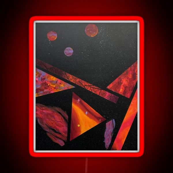 Abstract Fire Space RGB Neon Sign