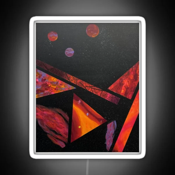 Abstract Fire Space RGB Neon Sign