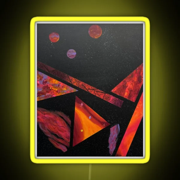 Abstract Fire Space RGB Neon Sign