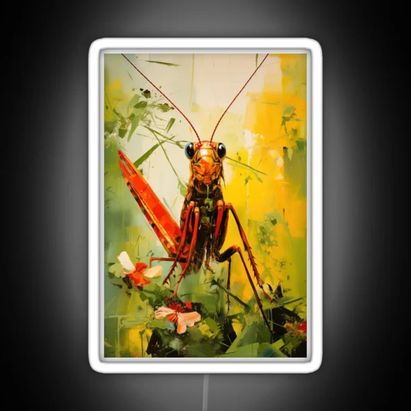 Abstract Grasshopper Painting RGB Neon Sign